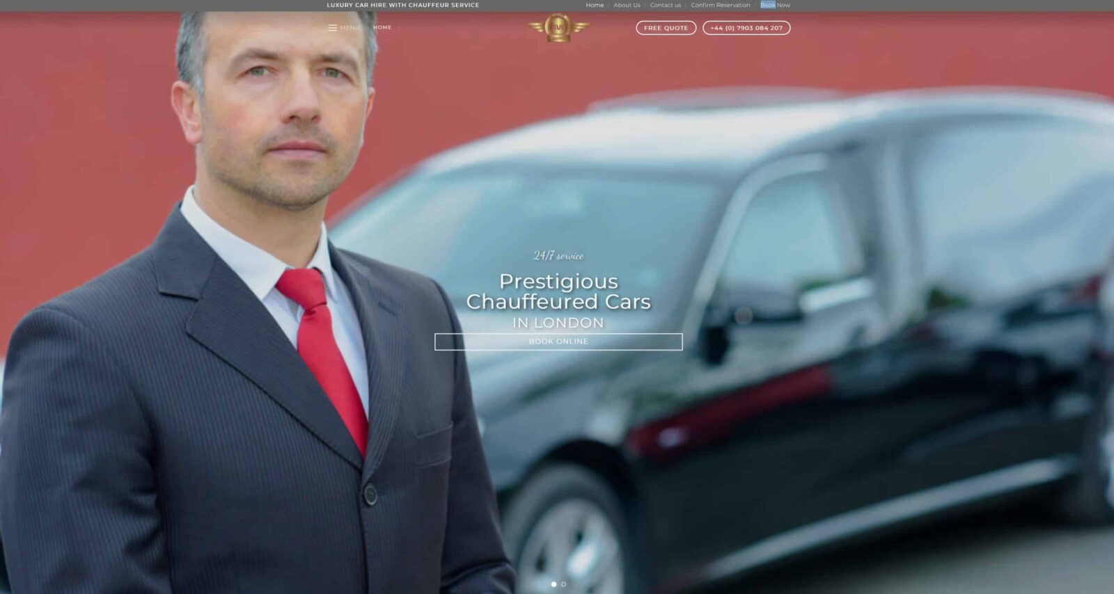 Car Hire Chauffeur Service Website Design